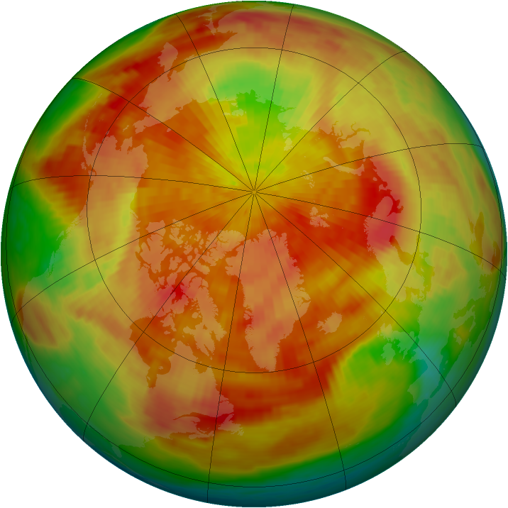 Arctic ozone map for 27 March 1981